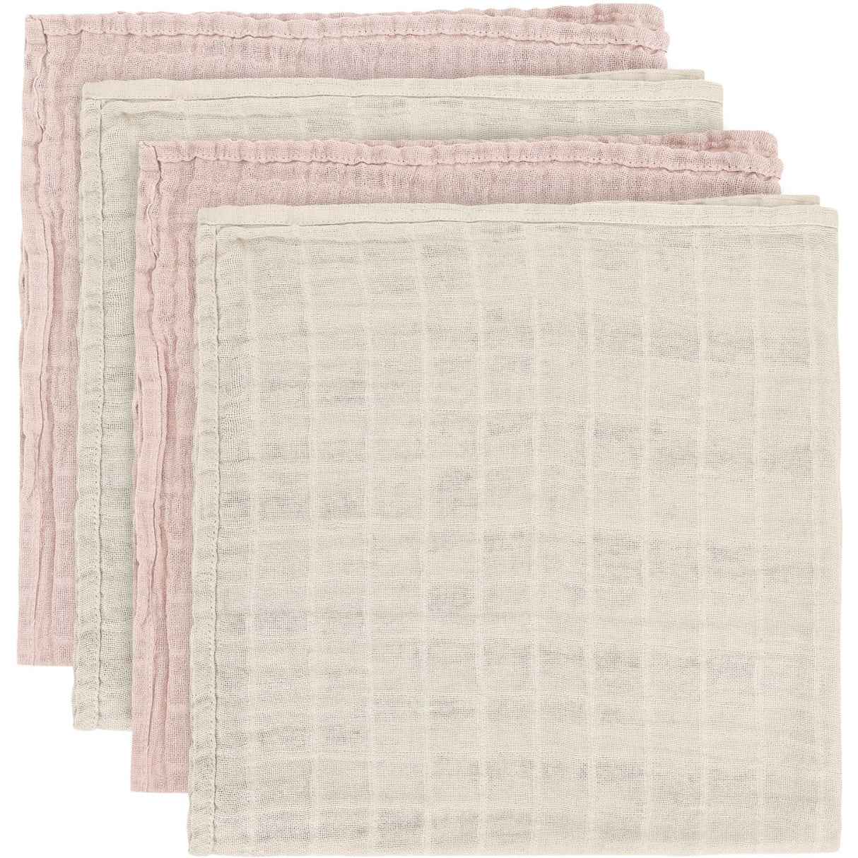 Pippi Shadow Gray Muslin Cloth Solid (4-Pack)