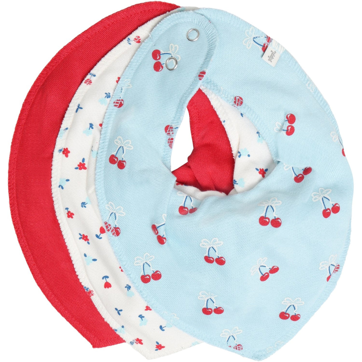 Pippi True Red Bandana Haklapp Girl -Aop (3-Pack)