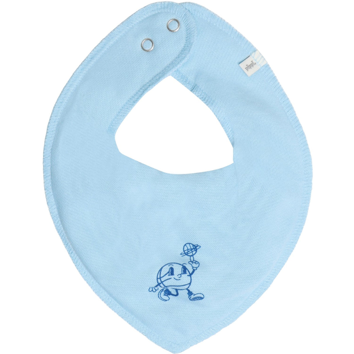 Pippi Light Dusty Blue Bandana Haklapp Boy -Aop (3-Pack)