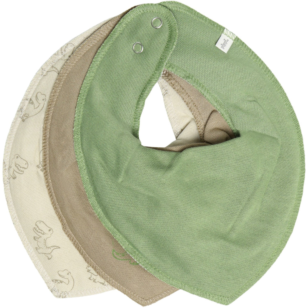 Pippi Silver Mink Bandana Haklapp Boy -Aop (3-Pack)