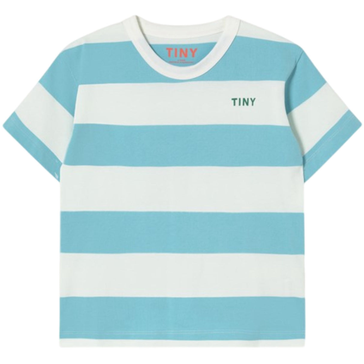 TinyCottons Light Cyan Stripes Stickad T-Shirt