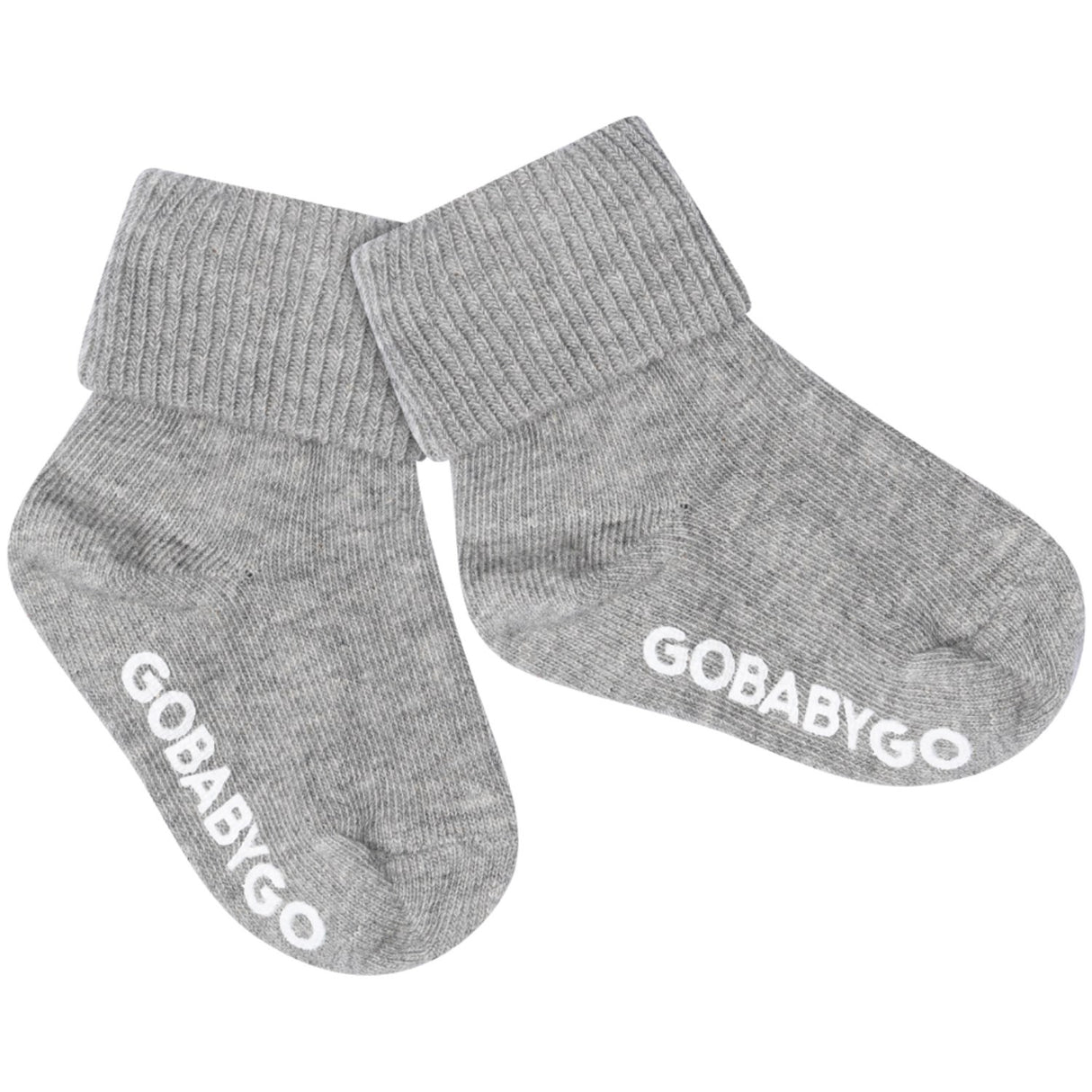 Gobabygo Grey Melange Non Slip Strumpor