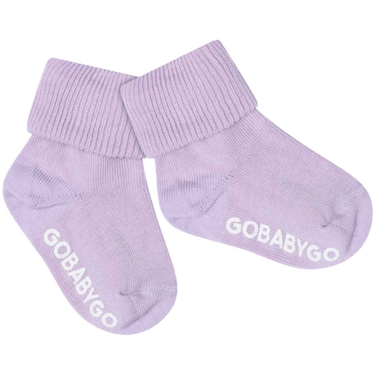 Gobabygo Cloud Lilac Non Slip Strumpor Organic Bomull