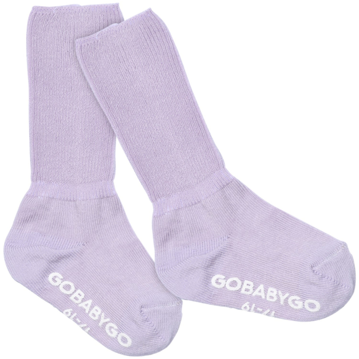 Gobabygo Cloud Lilac Non Slip Strumpor Organic Bomull