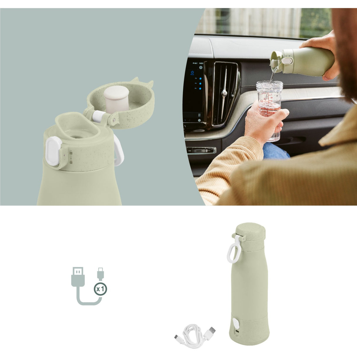 Babymoov Sage Green Moov & Feed Autonomous Flaska Warmer