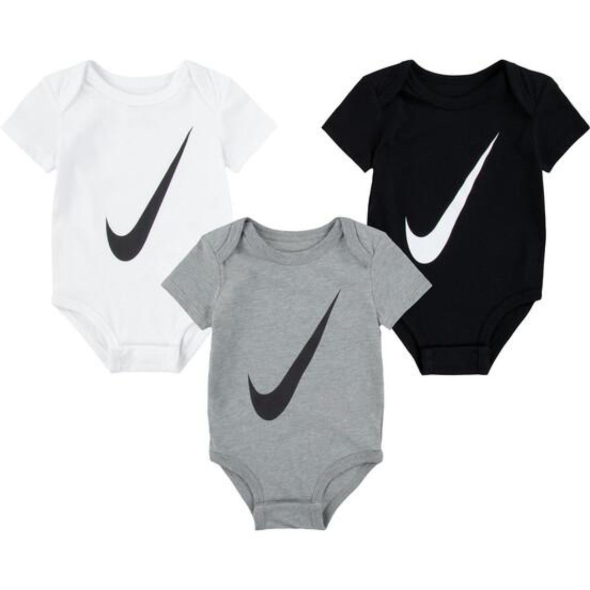 NIKE White Swoosh 3-Pack S/S Body