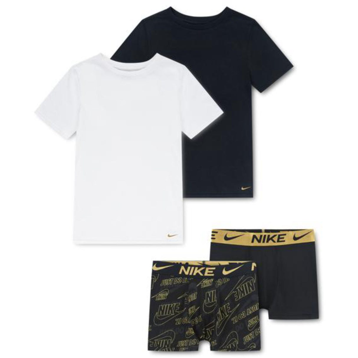 NIKE Black/Gold 4 Pcs Boxer Brief & Undertröja