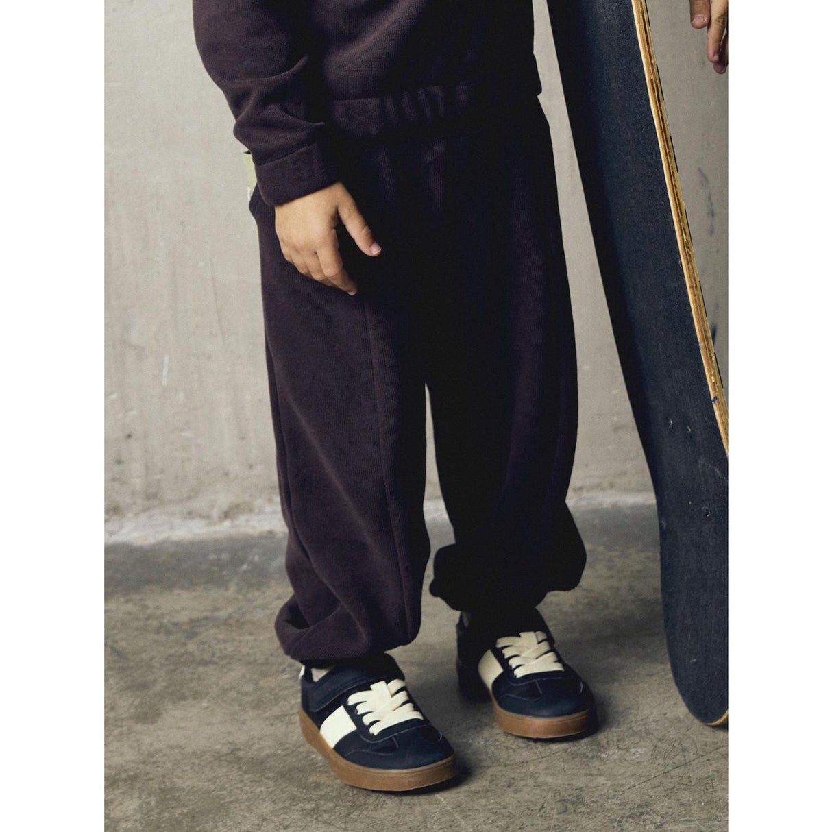 Name It Chocolate Plum Nmmosborne Barrel Sweat Byxor
