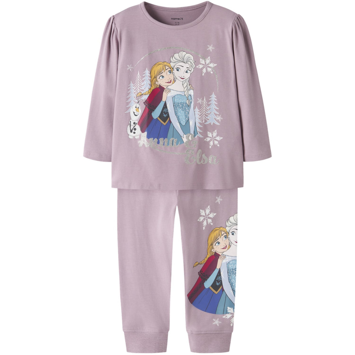 Name It Mauve Shadows Nmfnessi Frozen Ls Nattkläder Wdi