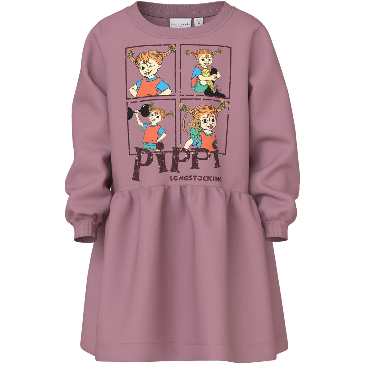 Name It Lilas Nmfasta Pippi Swe Klänning Låda Bru Sky