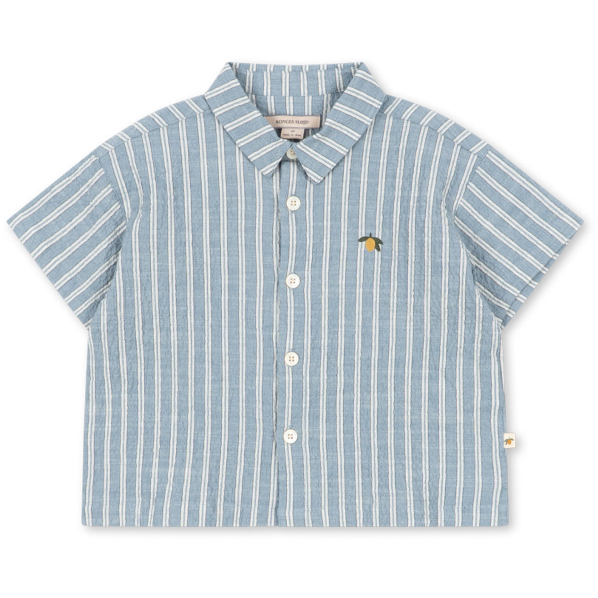 Konges Sløjd Trio Bleu Stripe Elliot Ss Skjorta Gots