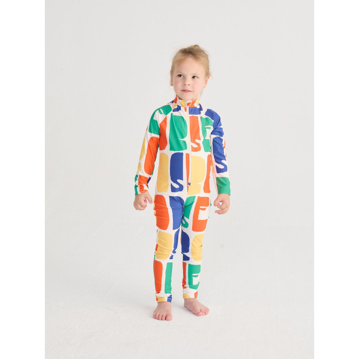 Bobo Choses Offwhite Bobo Choses Färg All Över Swim Overall