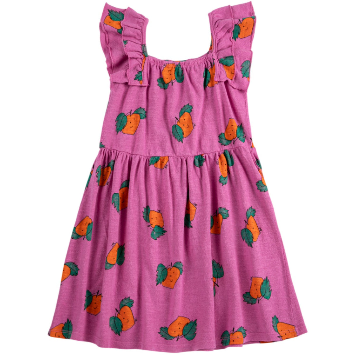 Bobo Choses Purple Tangerine All Över Ruffled Klänning