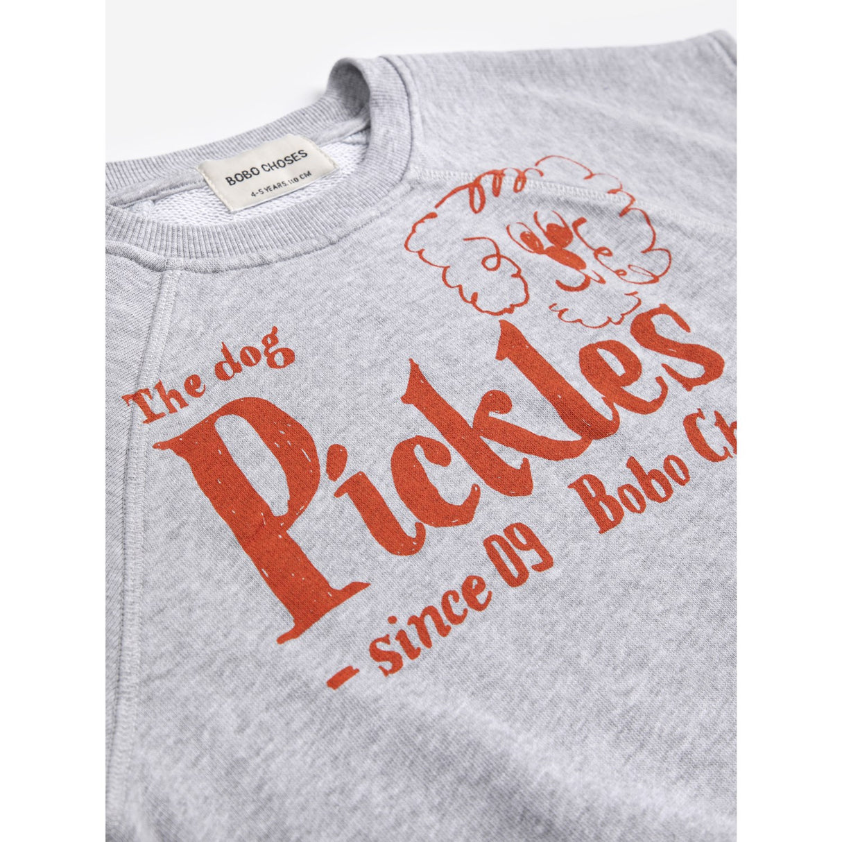 Bobo Choses Heather Grey Pickles The Dog Sleeveless Sweatshirt