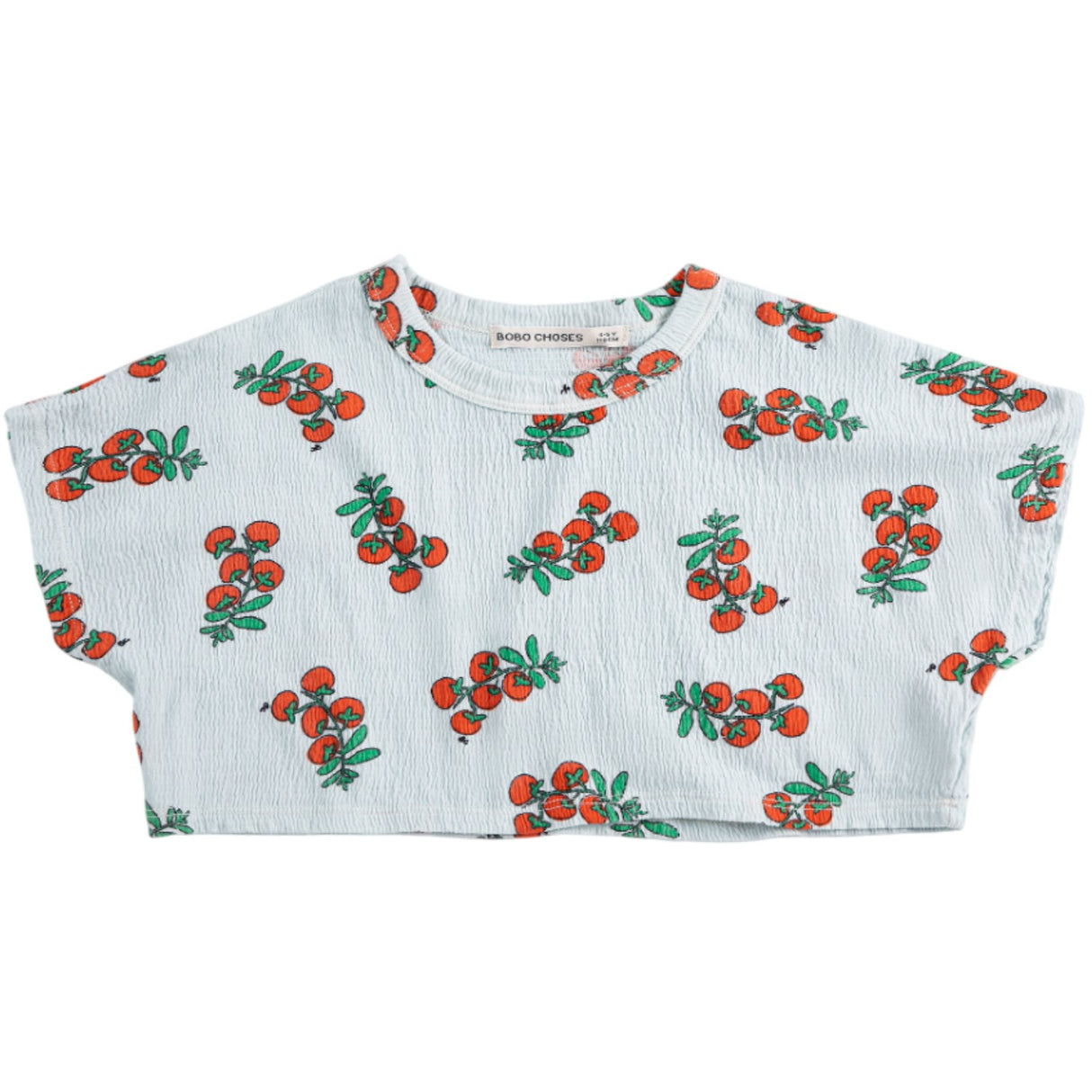 Bobo Choses Light Blue Juicy Tomatoes All Över Cropped T-Shirt