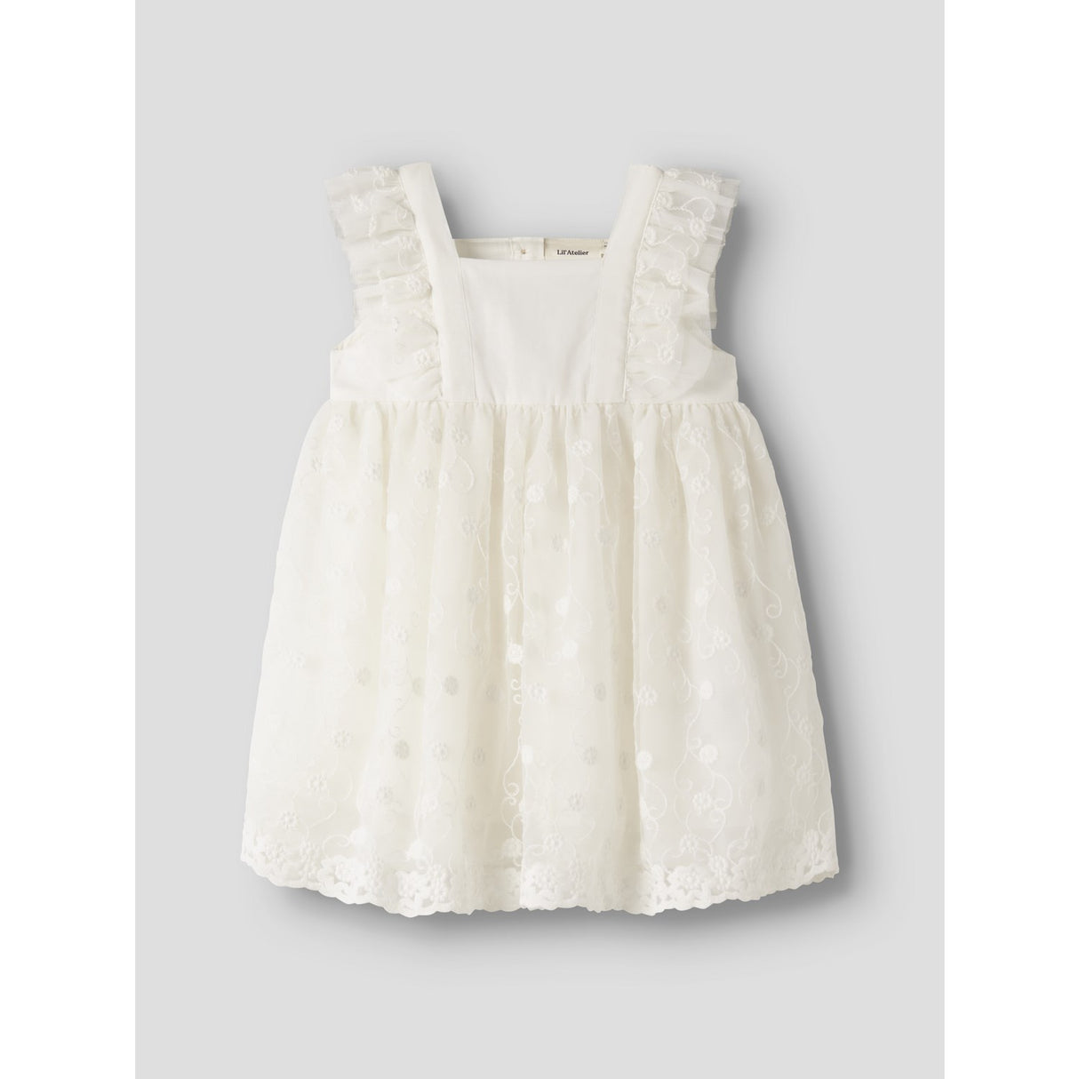 Lil'Atelier Coconut Milk Nmffeya Sl Tyll Klänning Lil