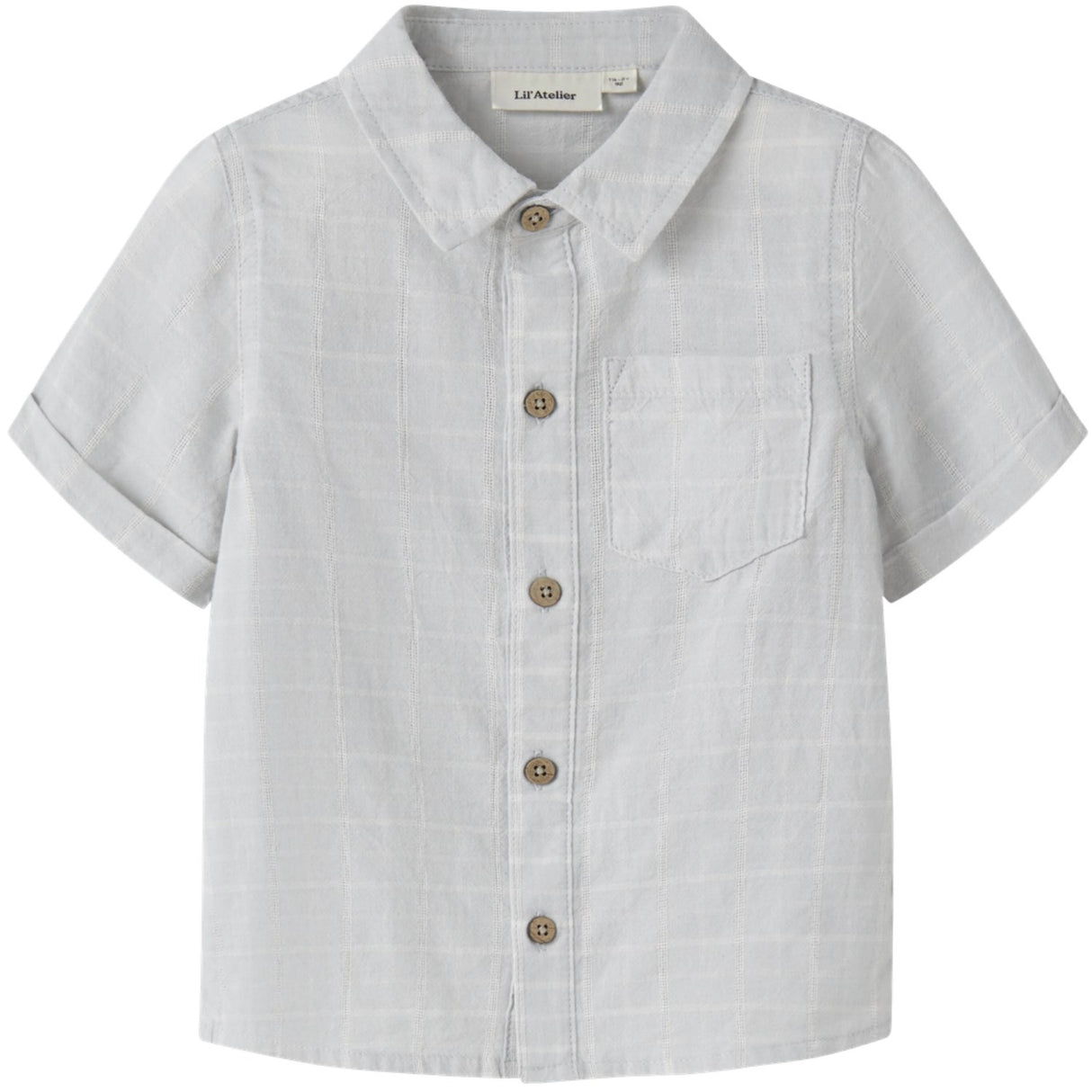 Lil'Atelier Gray Dawn Coconut Milk Nmmflorentin Ss Skjorta Lil