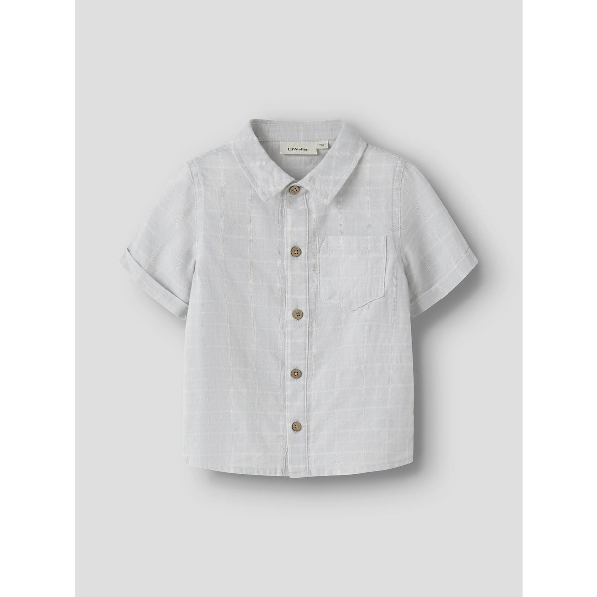 Lil'Atelier Gray Dawn Coconut Milk Nmmflorentin Ss Skjorta Lil