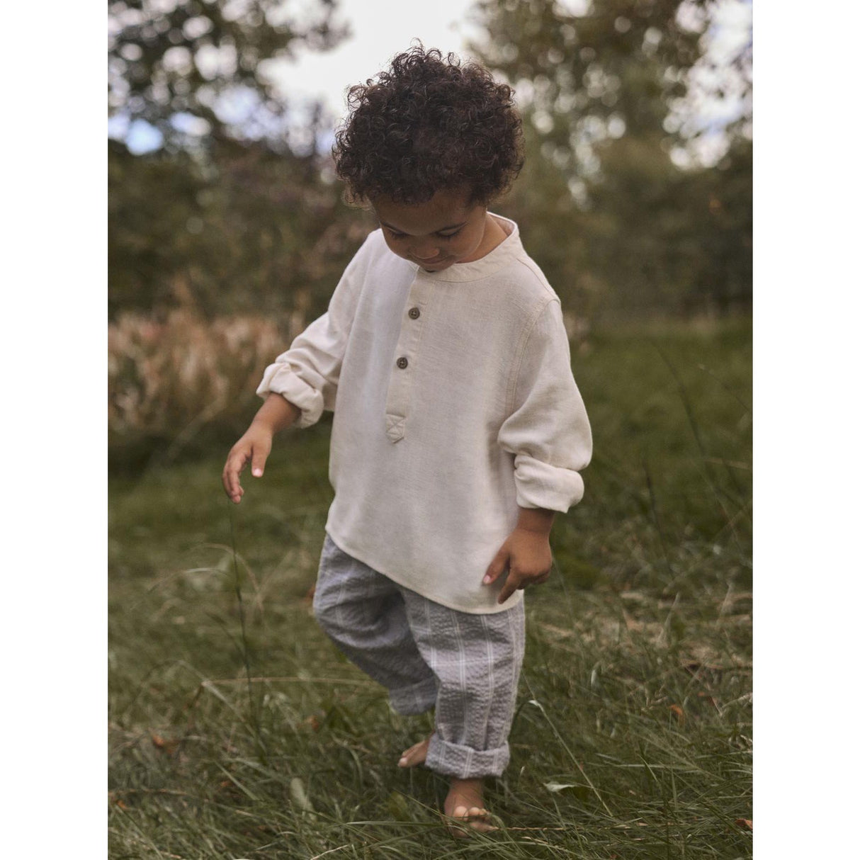 Lil'Atelier Coconut Milk Nmmfreddie Ls Loose Skjorta Lil