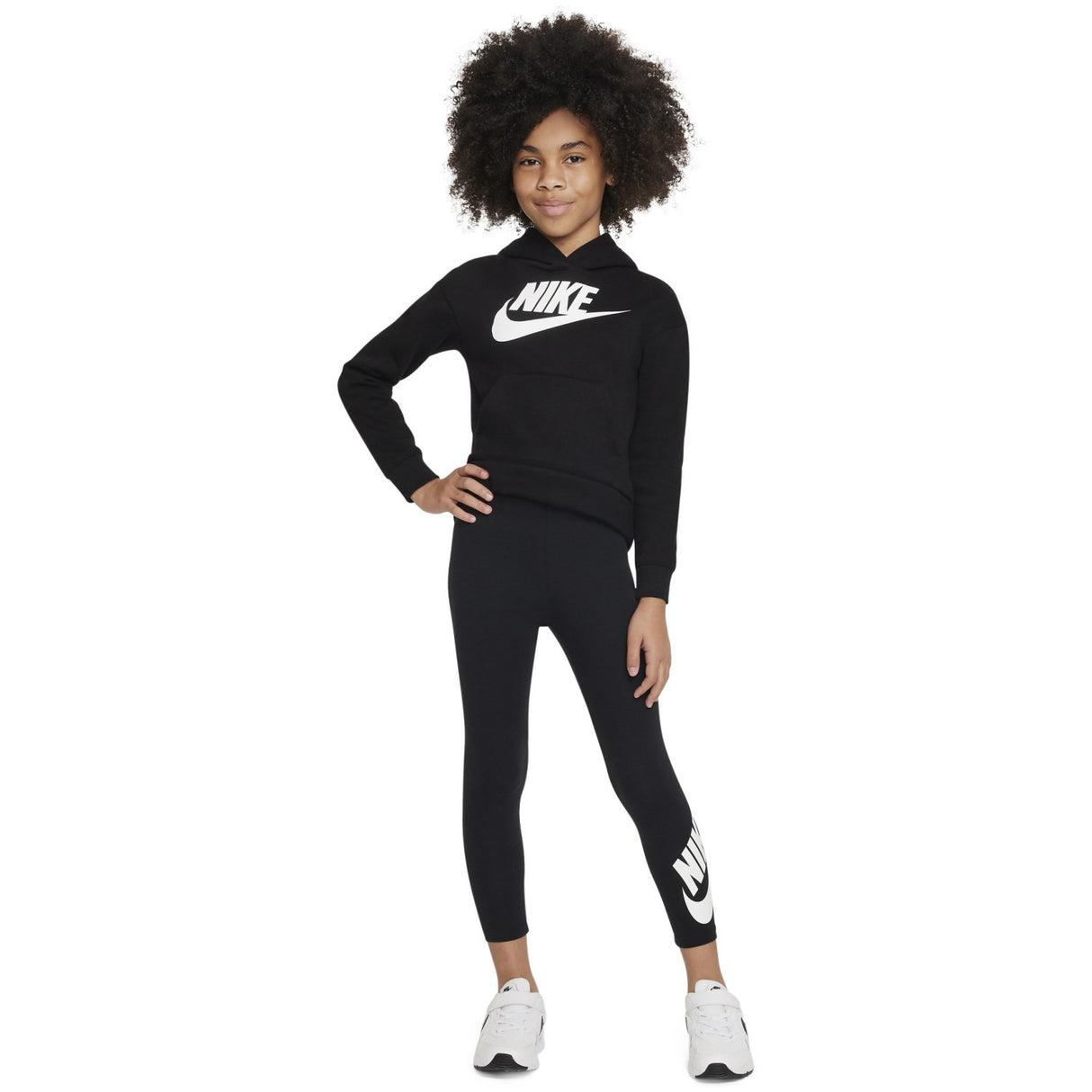 NIKE Black Club Fleece High Low Hoodies