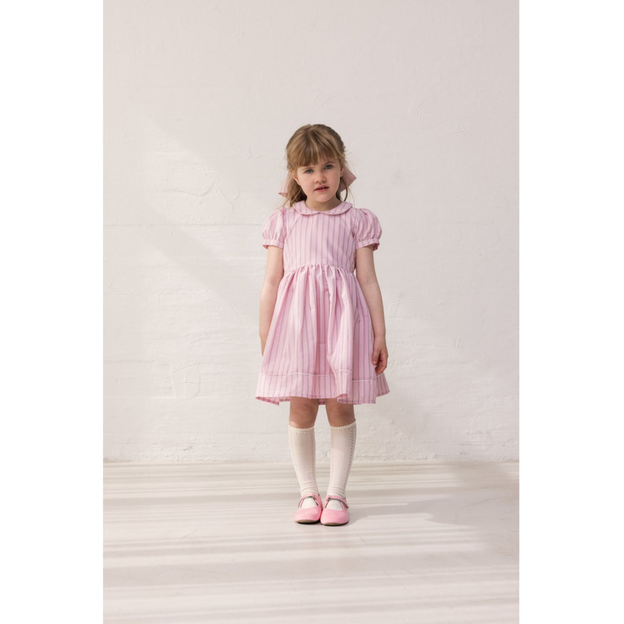 MarMar Smooth Cotton Bonbon Pink Stripes Darcel Klänning