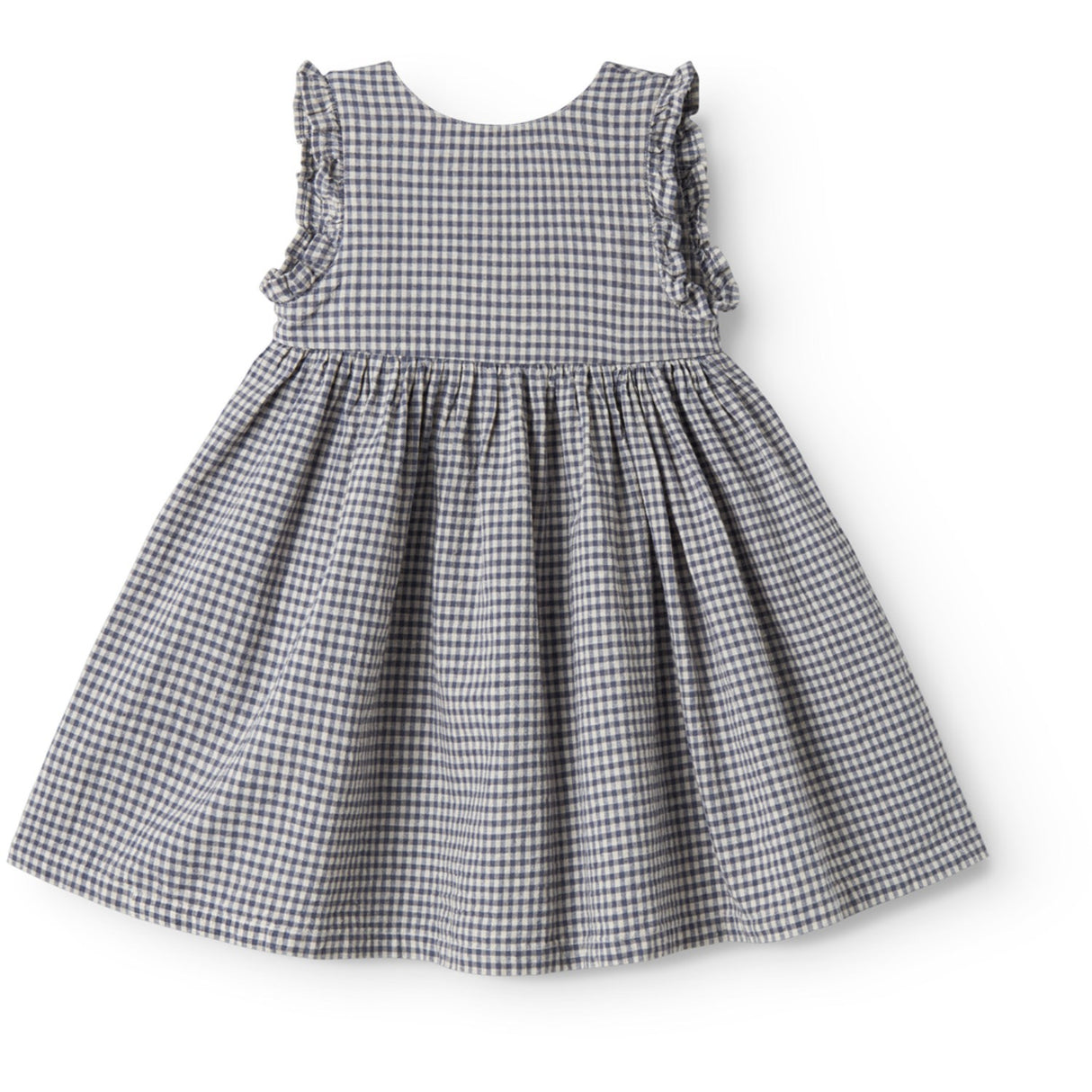 MarMar Cotton Linen Marine Check Darame Klänning