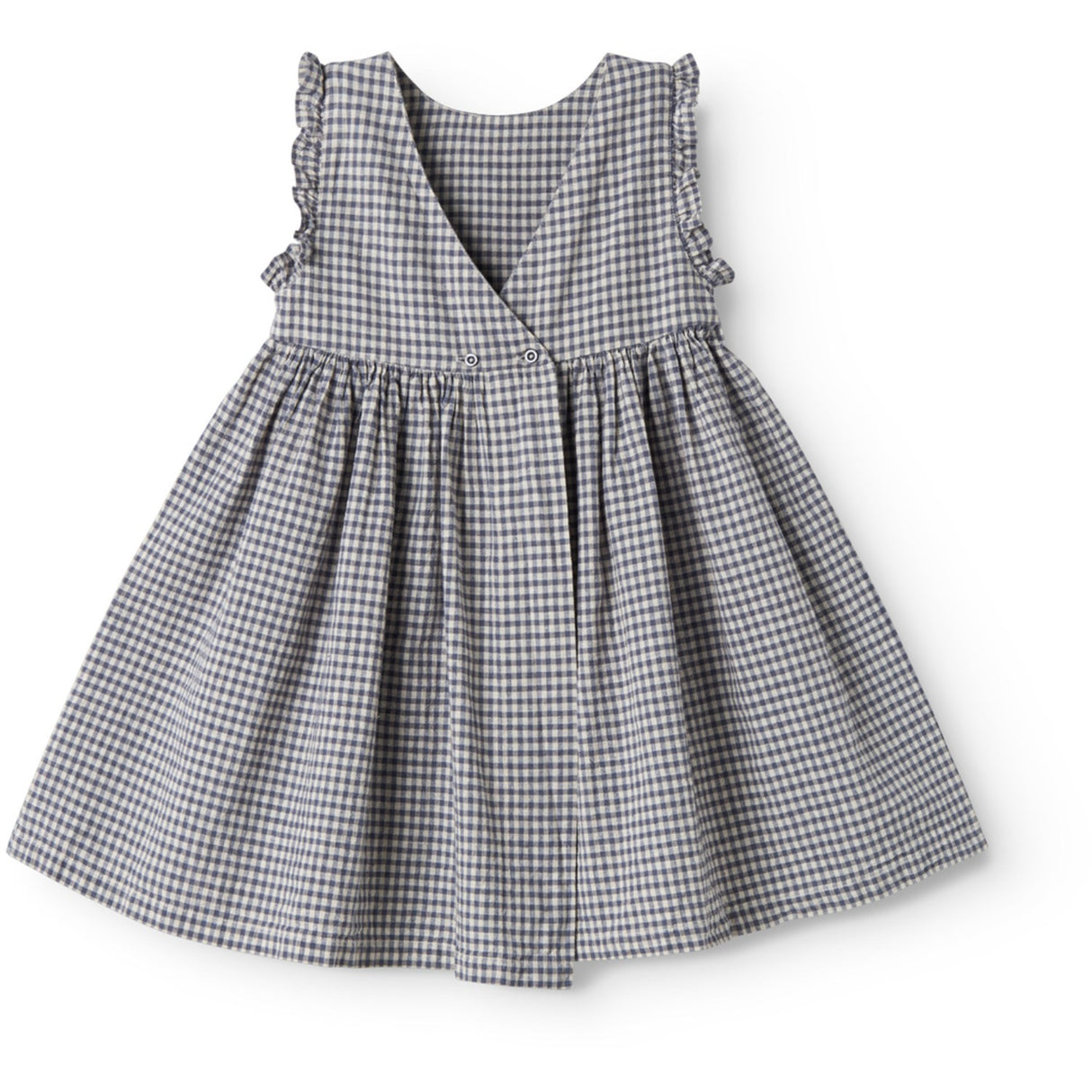 MarMar Cotton Linen Marine Check Darame Klänning