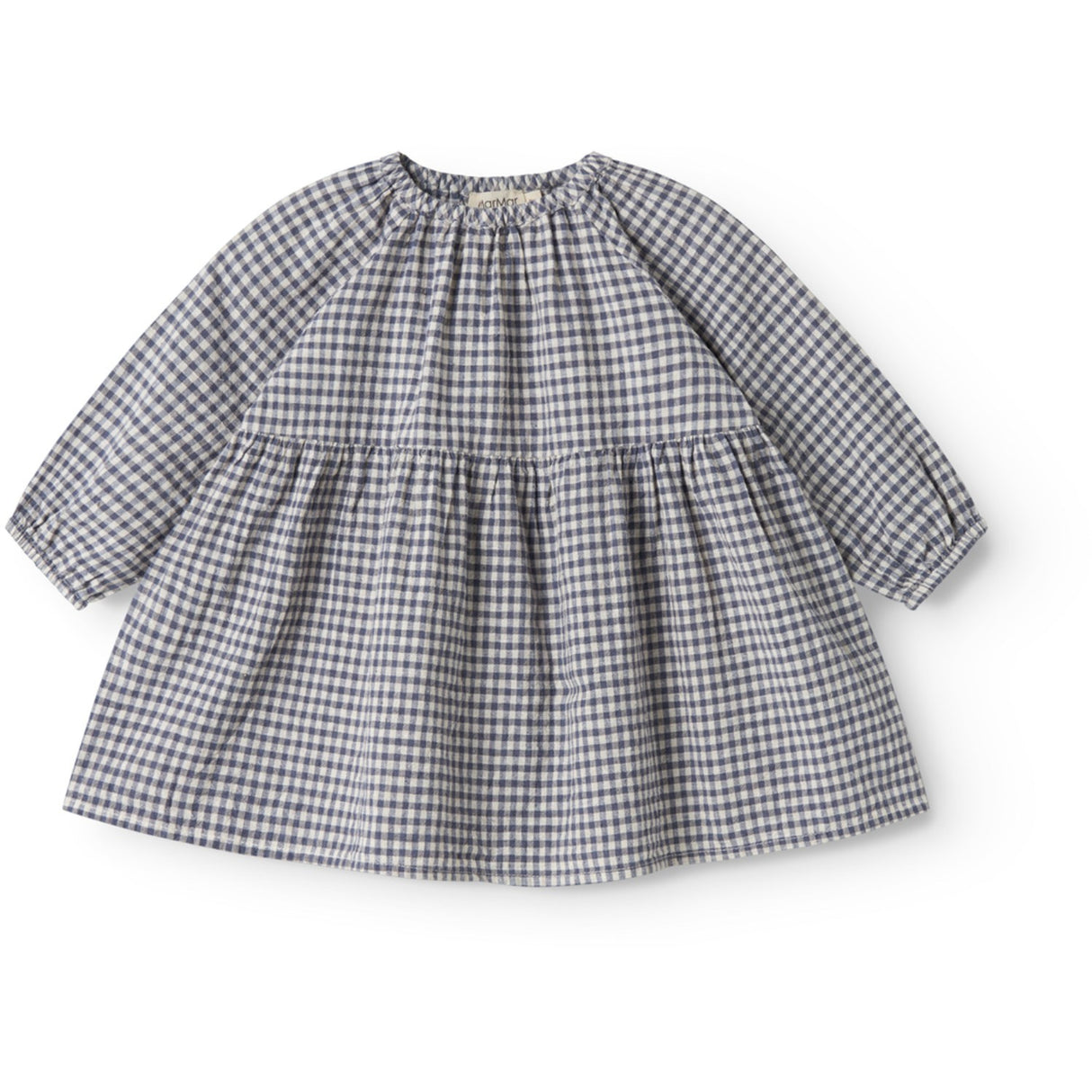 MarMar Cotton Linen Marine Check Dawson B Klänning