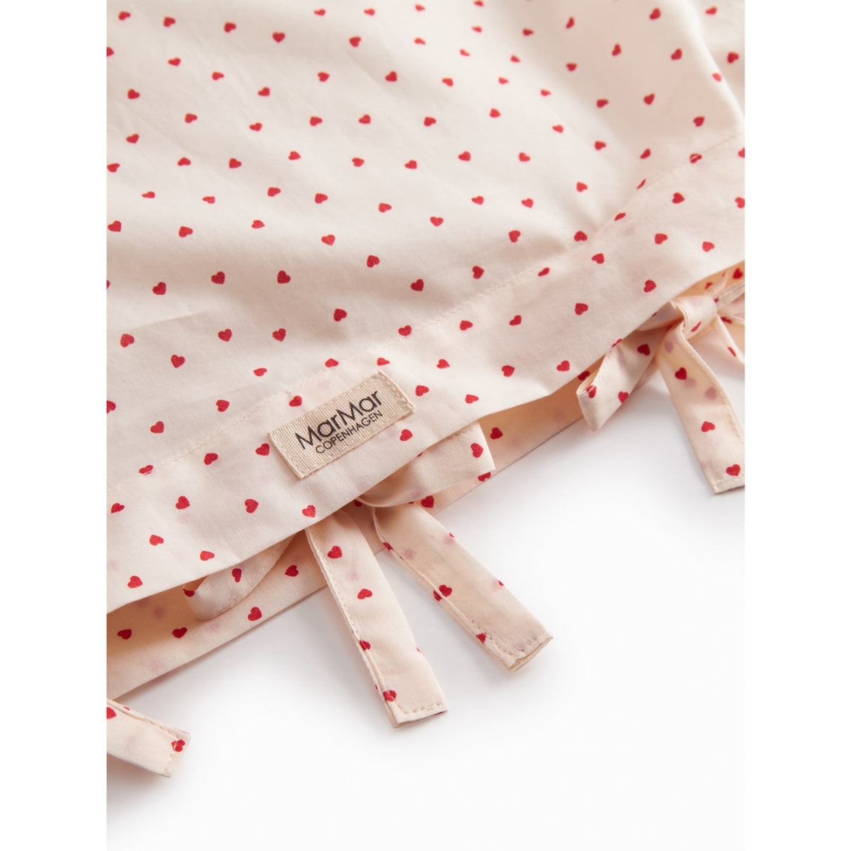 MarMar Crispy Poplin Acc Happy Hearts Säng Linne Scallop Baby
