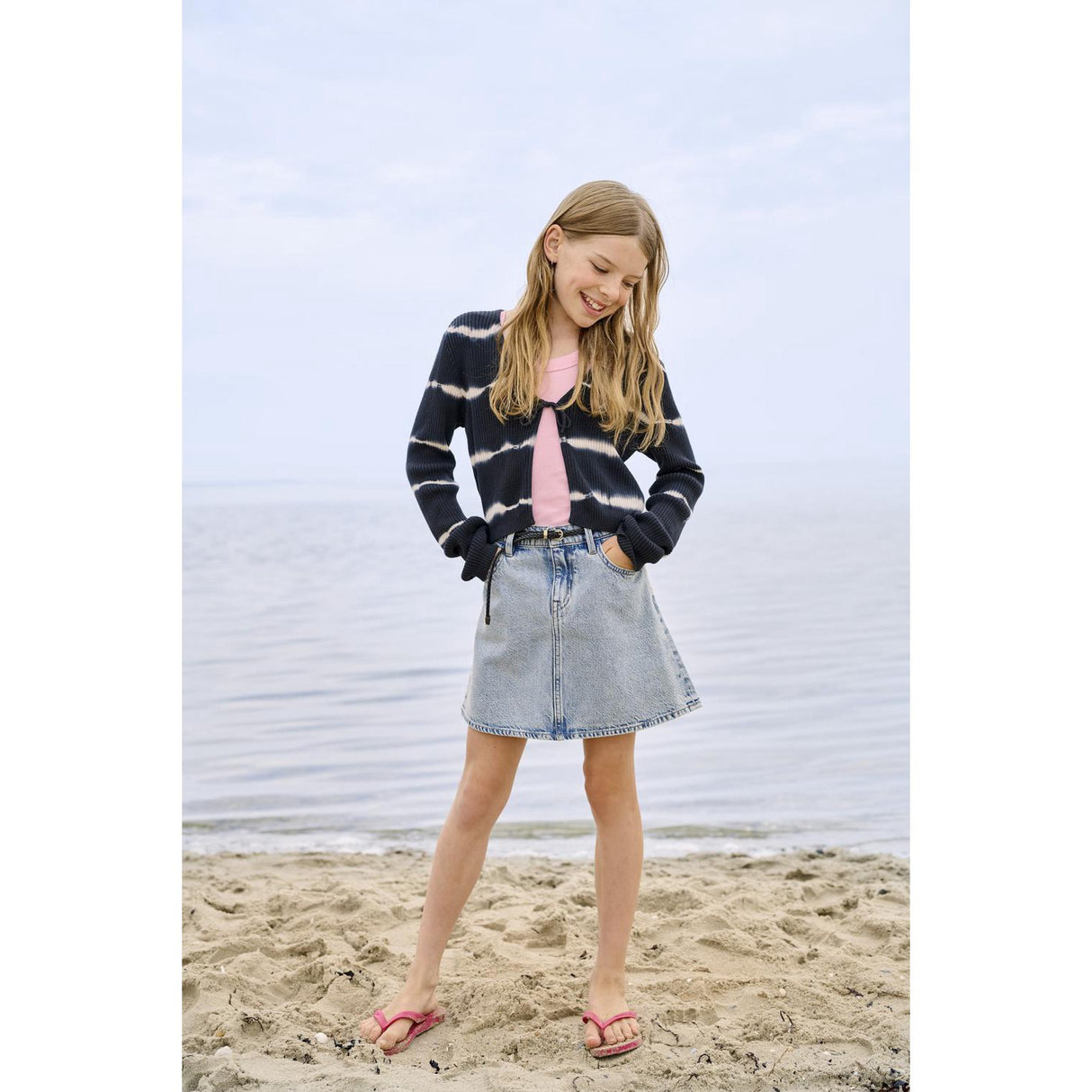 kids ONLY Light Blue Denim Kogeden Bälte A-Skirt Dnm Pim