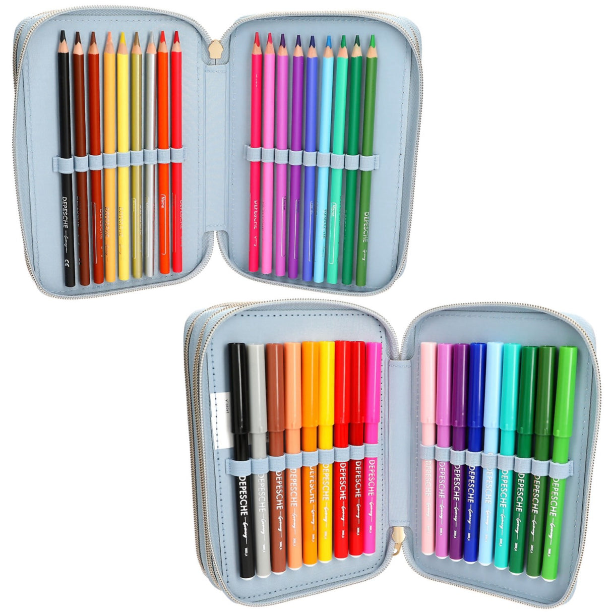 TOPModel Festival Fun Triple Pencil Case