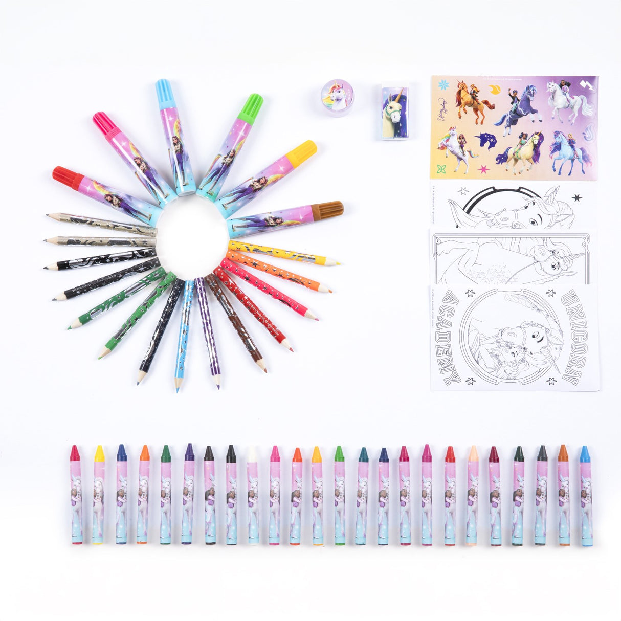 Undercover Unicorn Academy Colouring Case, 51 Pcs