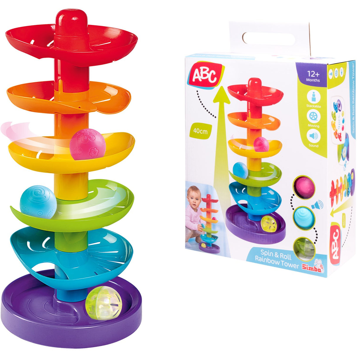 Simba Toys ABC Rainbow Ball Drop Tower