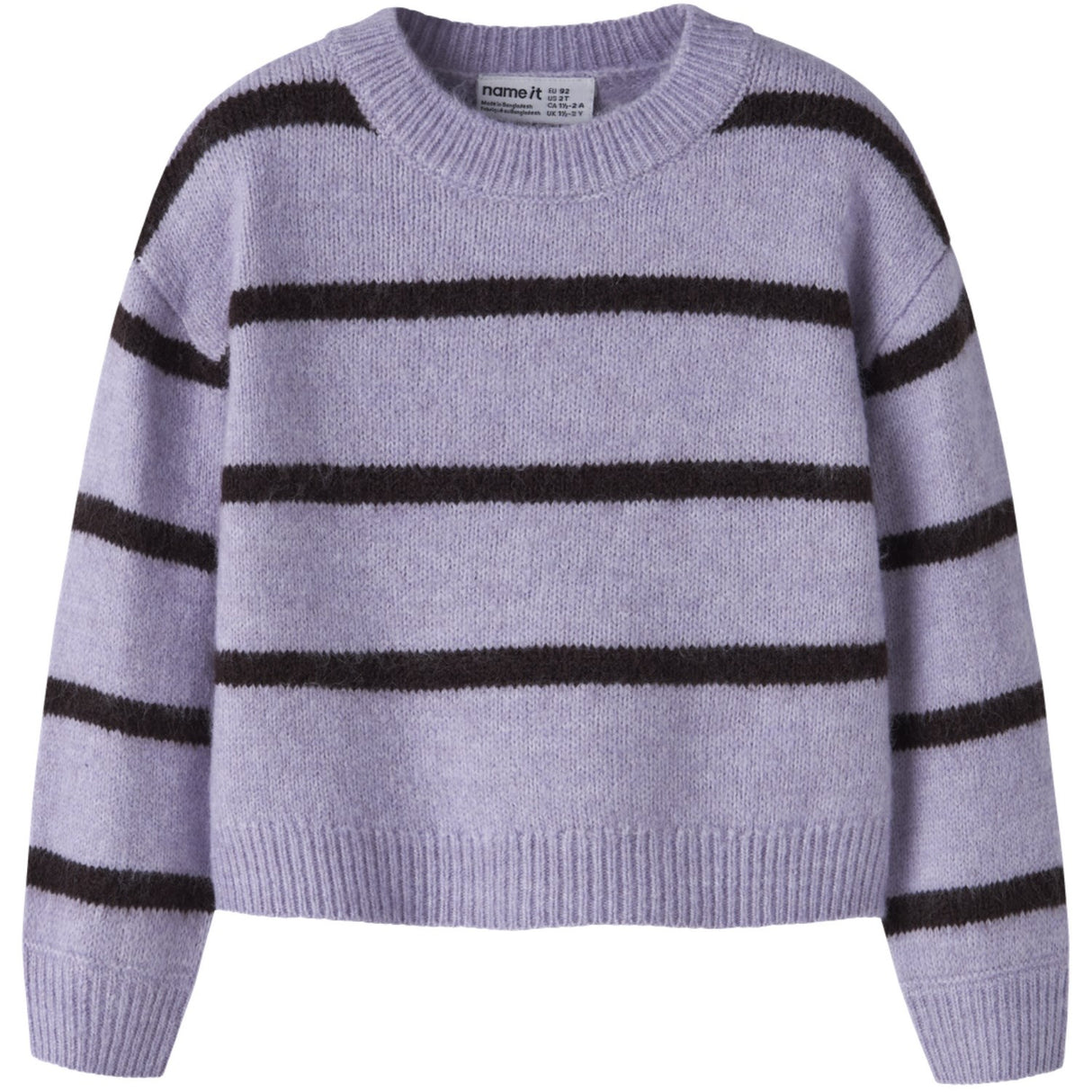 Name It Heirloom Lilac Chocolate Plum Nmfolenska Ls Stickad
