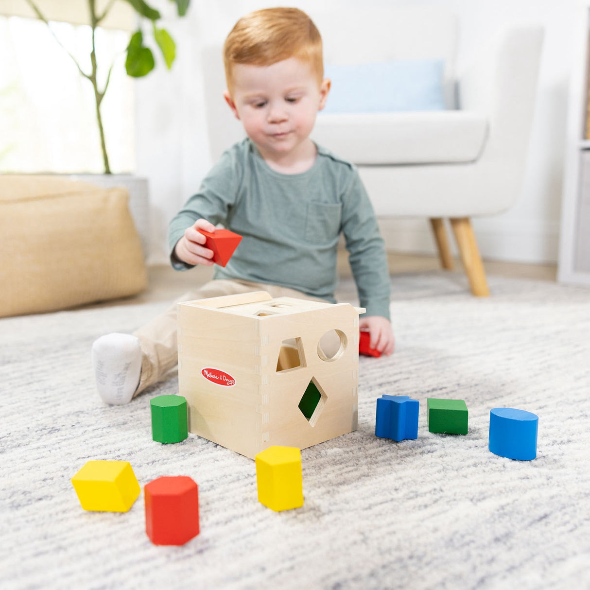 Melissa & Doug Multifarvet Sorteringskasse Kube Träd