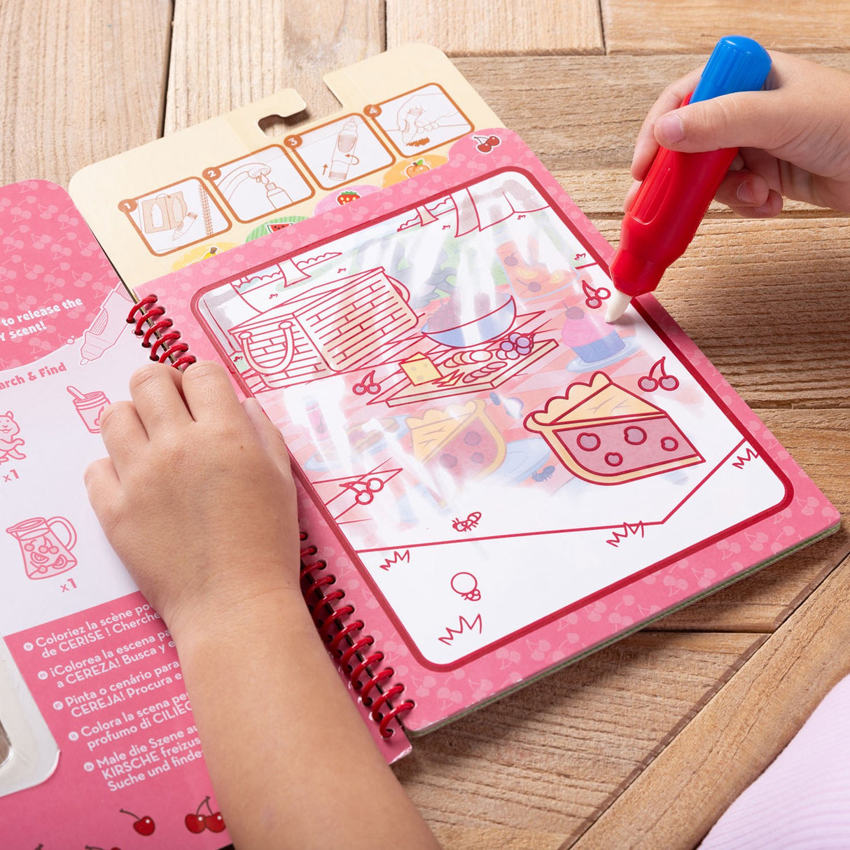 Melissa & Doug Rød Målarbok "Water Wow!" Frugtdufte