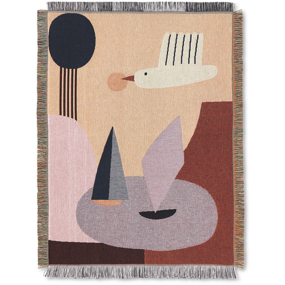 Ferm Living Multi Bird Tapestry Filt