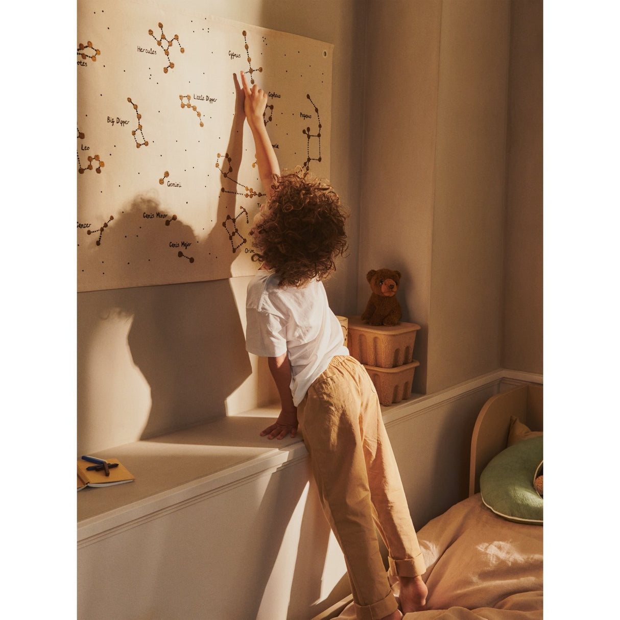 Ferm Living Undyed Constellation Textil Map