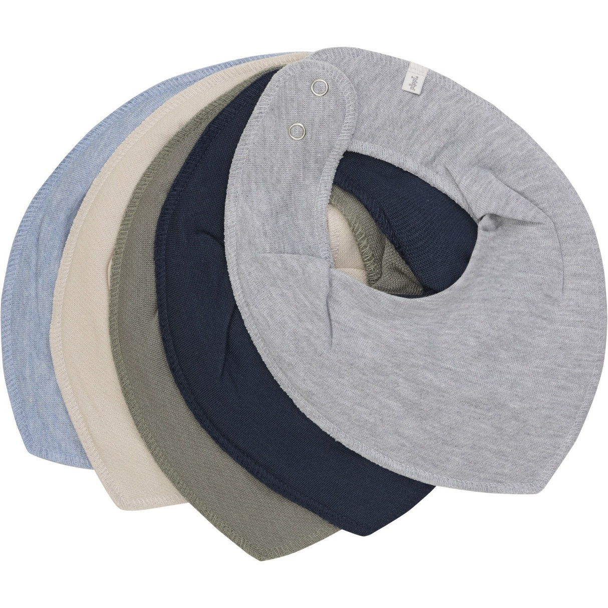 Pippi Blue Fog Bandana Haklapp - Solid (5-Pack)