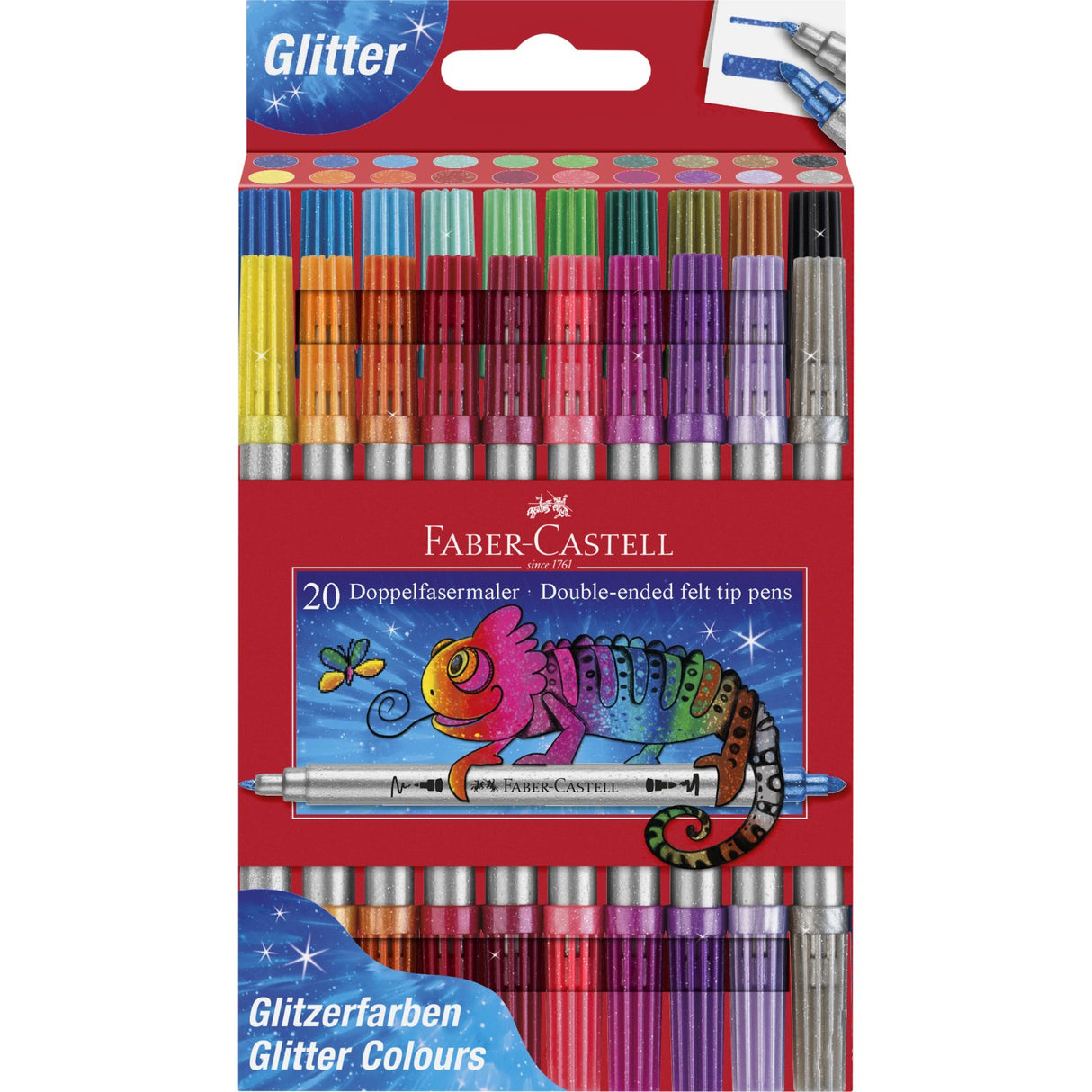 Faber-Castell-markörer dubbel 20 st.