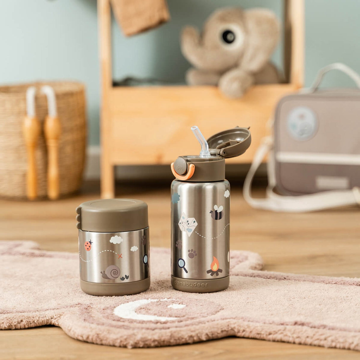 DonebyDeer Sand Tiny Trails Insulated Strån Flaska