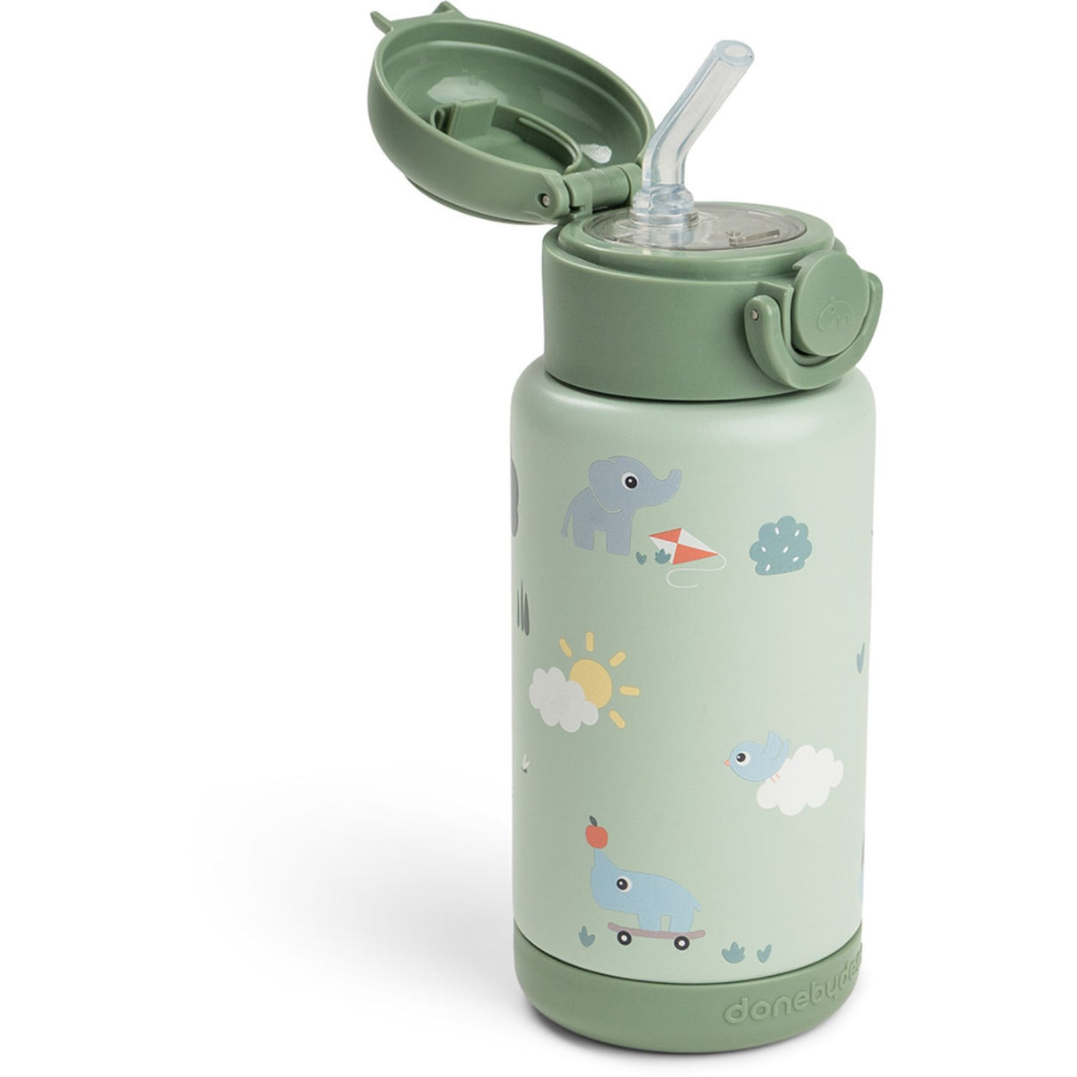 DonebyDeer Green Playground Insulated Strån Flaska