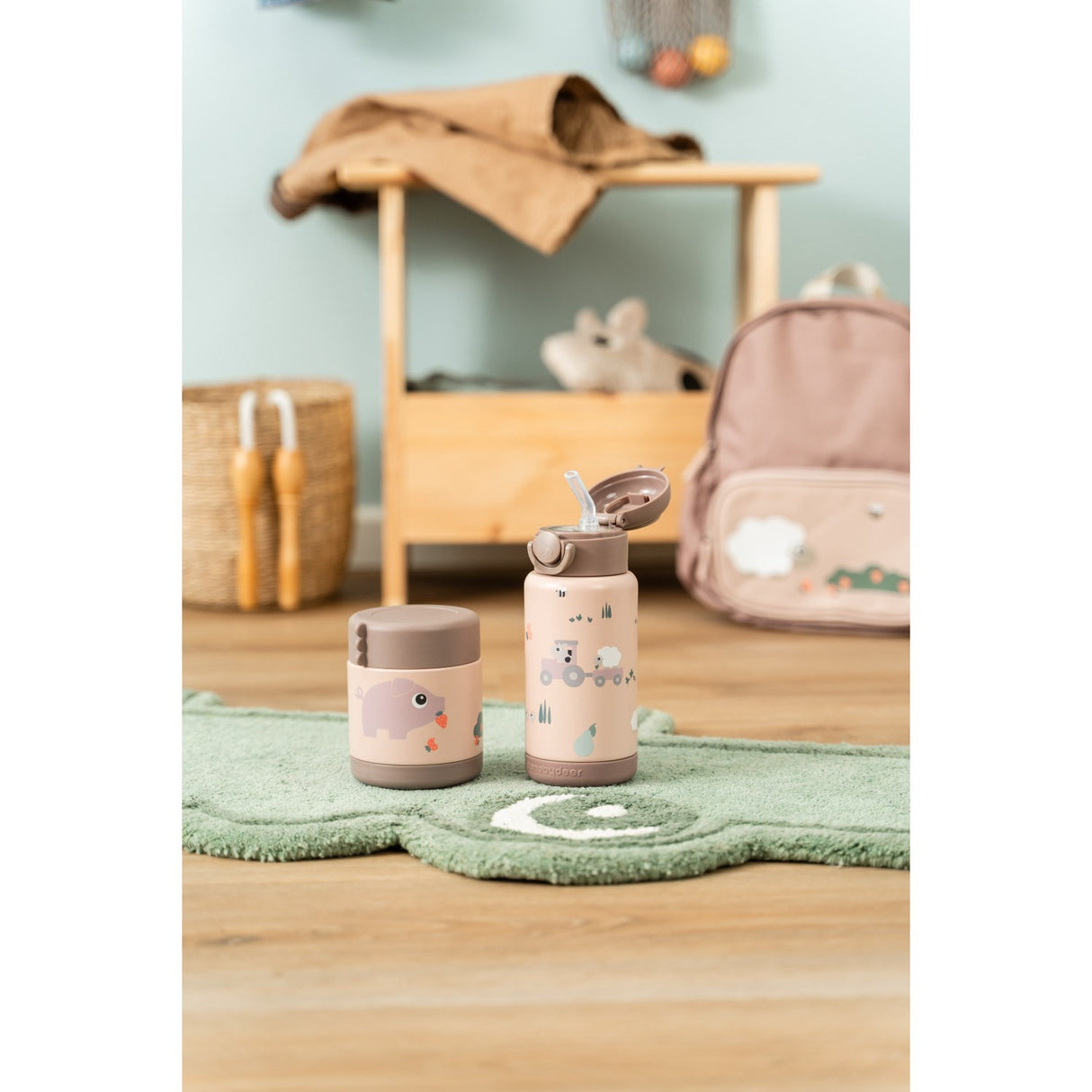 DonebyDeer Powder Tiny Farm Insulated Strån Flaska