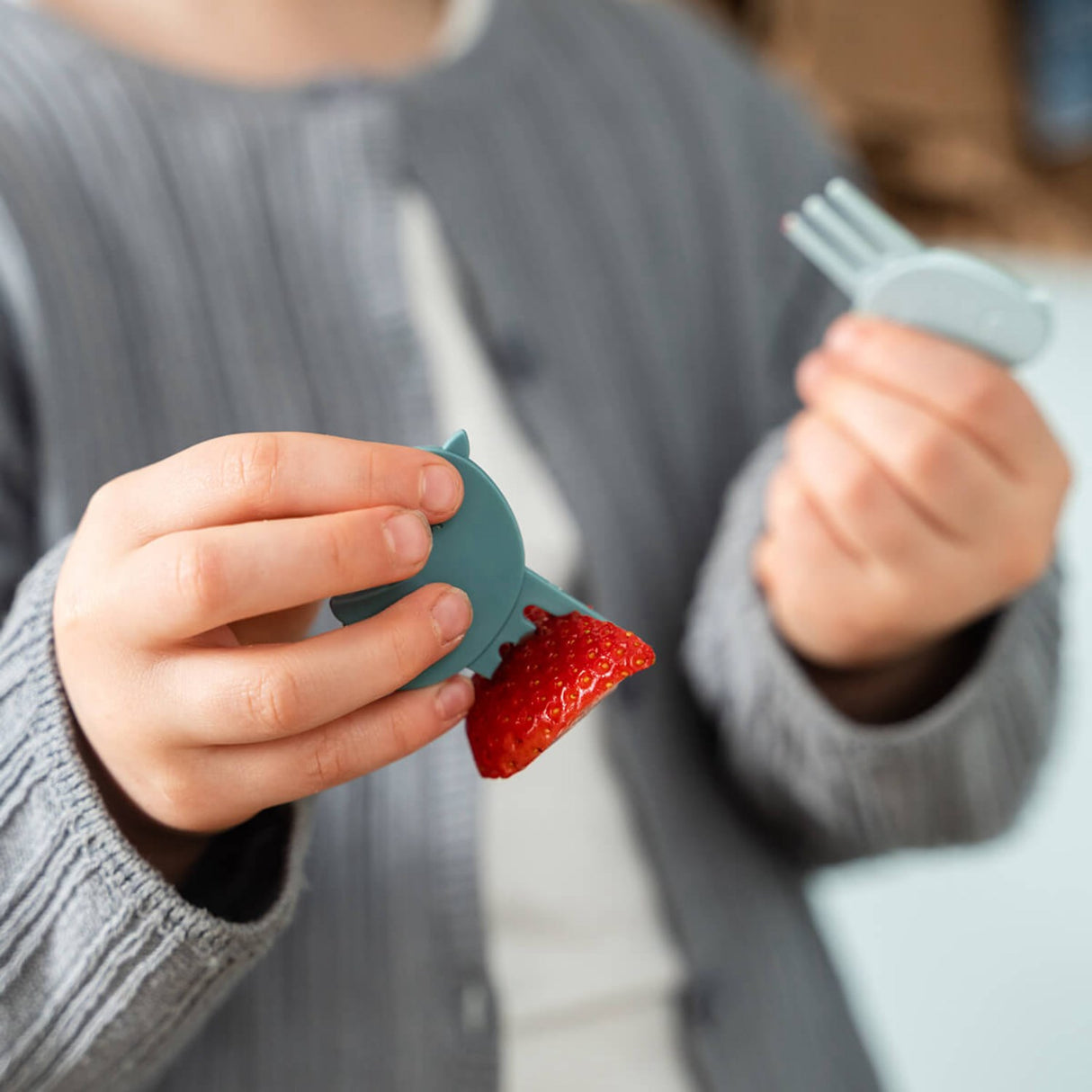 DonebyDeer Blue Tiny Farm Tiny Lunch Låda Med Snack Picks