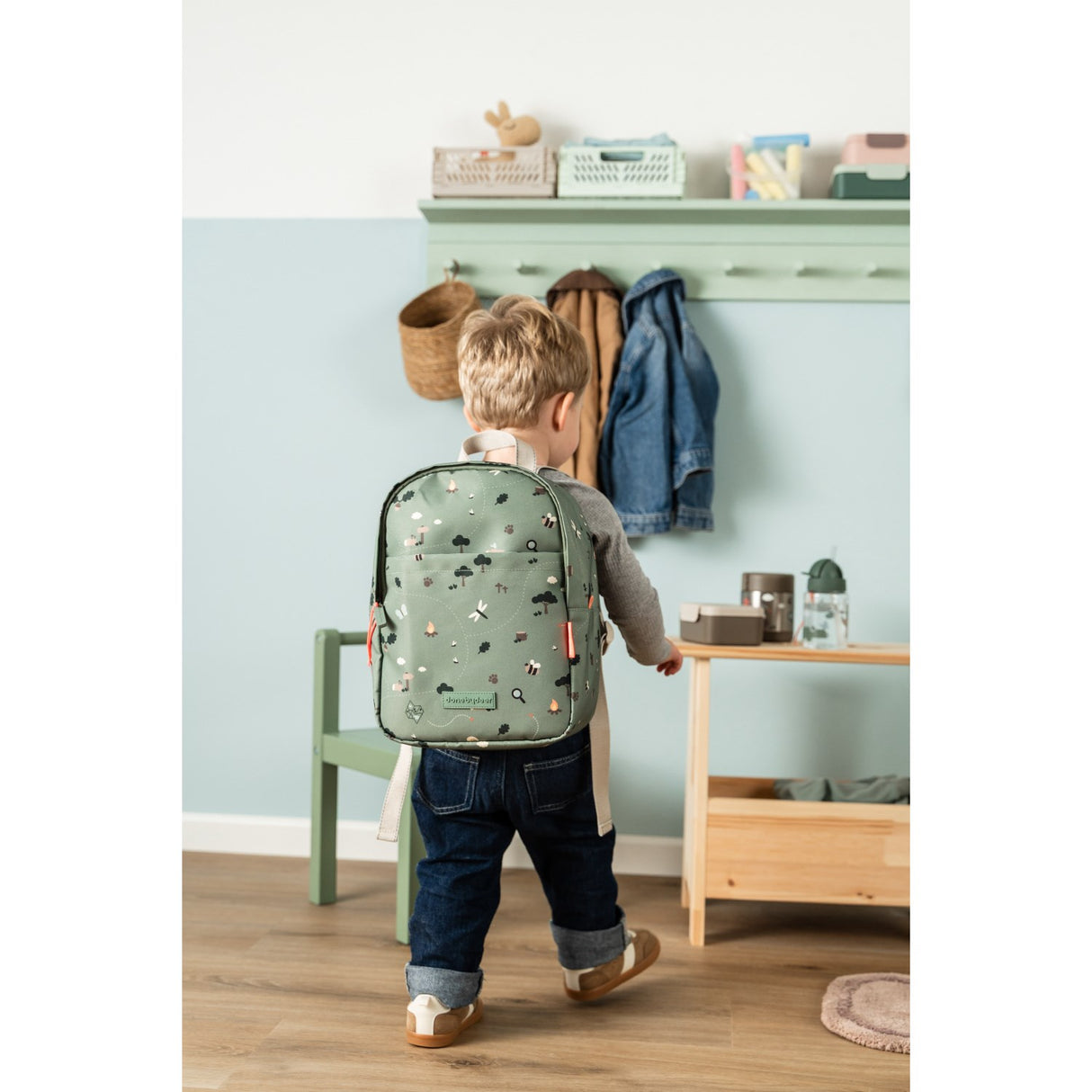 DonebyDeer Green Tiny Trails Kids Ryggsäck