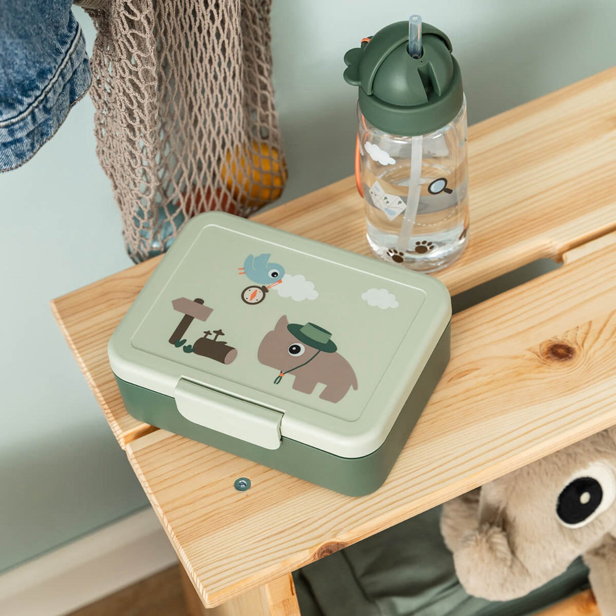 DonebyDeer Green Tiny Trails Lunch Låda Med Divider