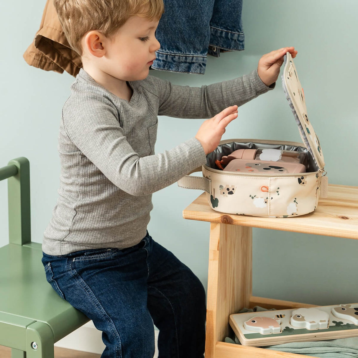 DonebyDeer Sand Tiny Farm Tiny Insulated Lunch Väska
