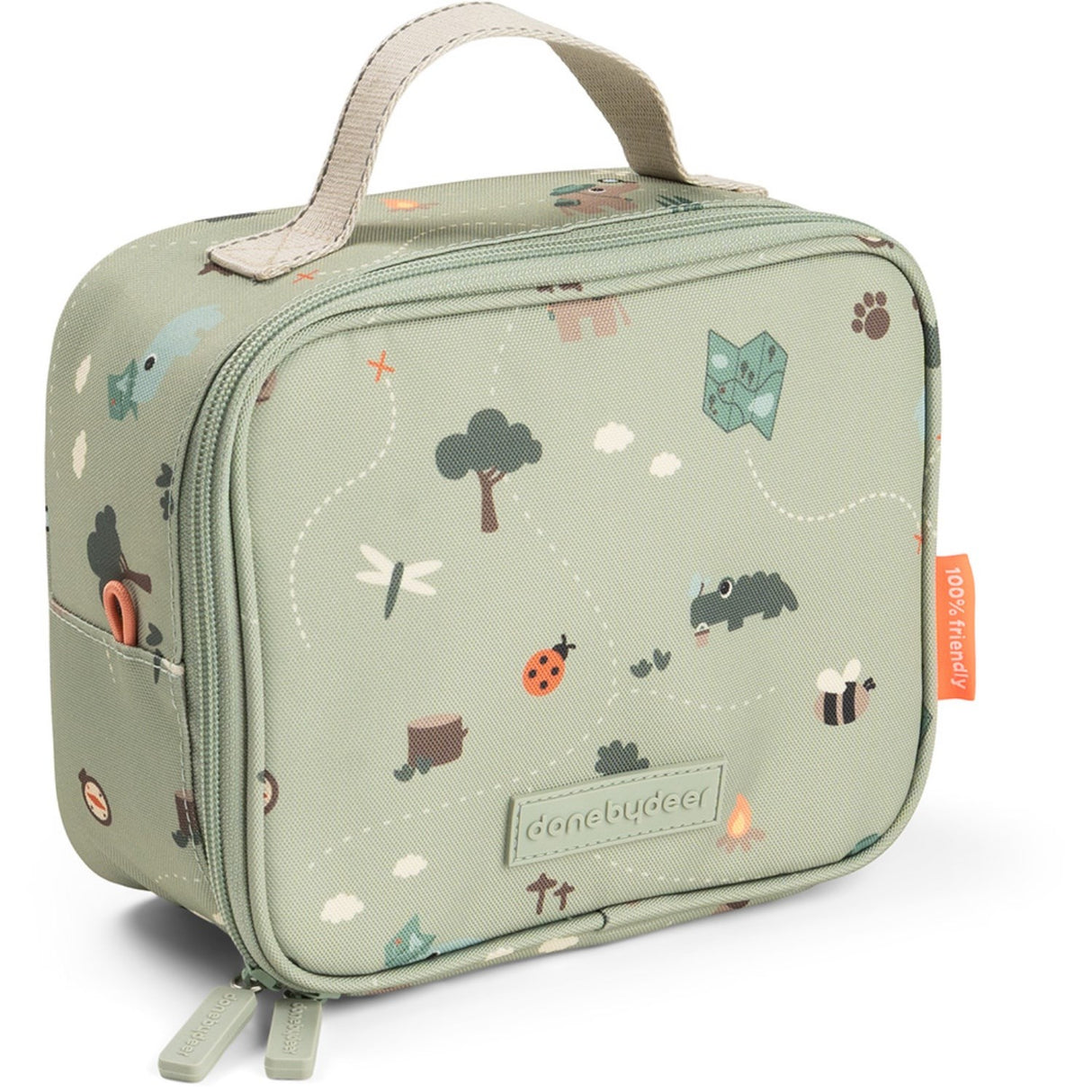 DonebyDeer Green Tiny Trails Tiny Insulated Lunch Väska