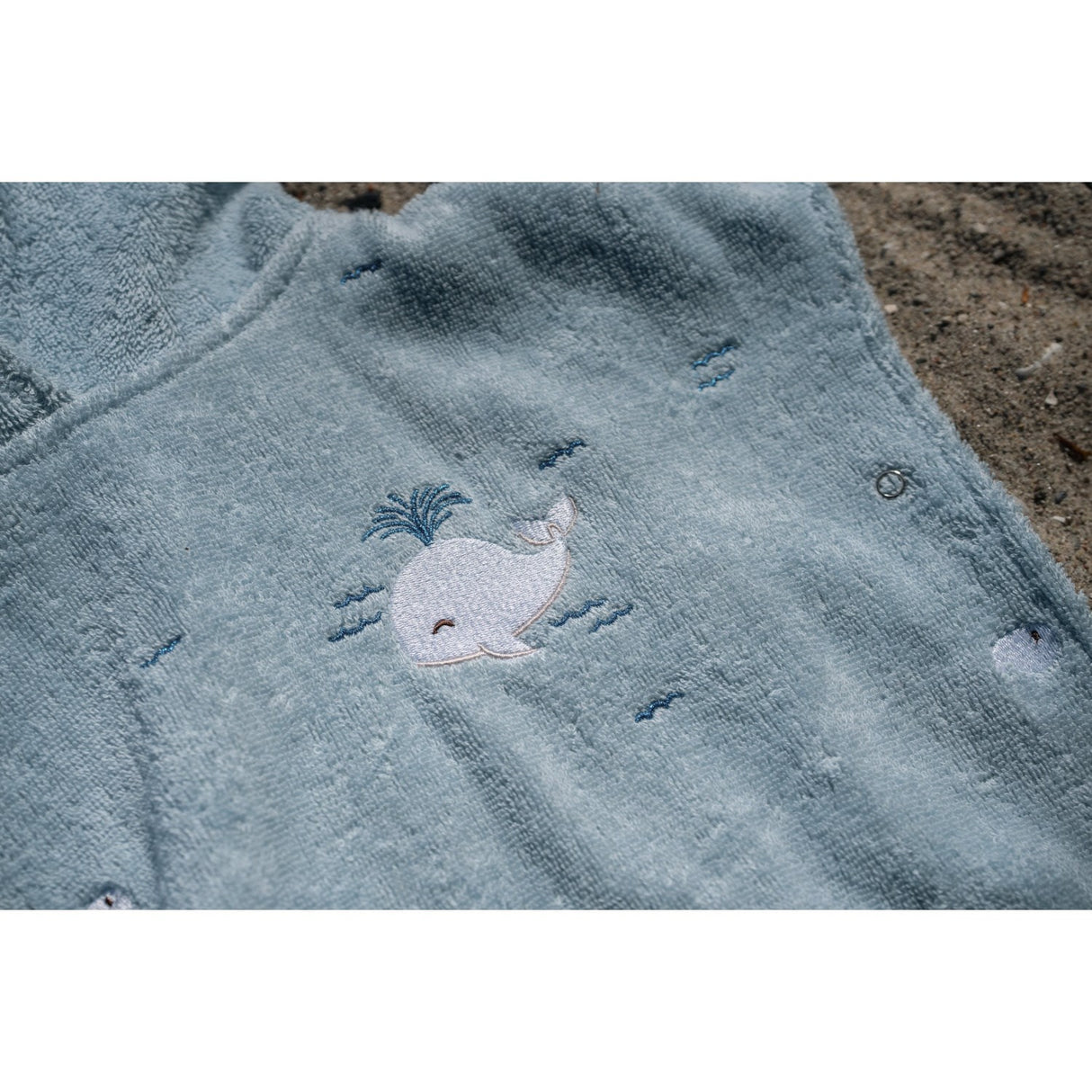 FILIBABBA Christian's Whale Tales Badeponcho Med Broderi GOTS