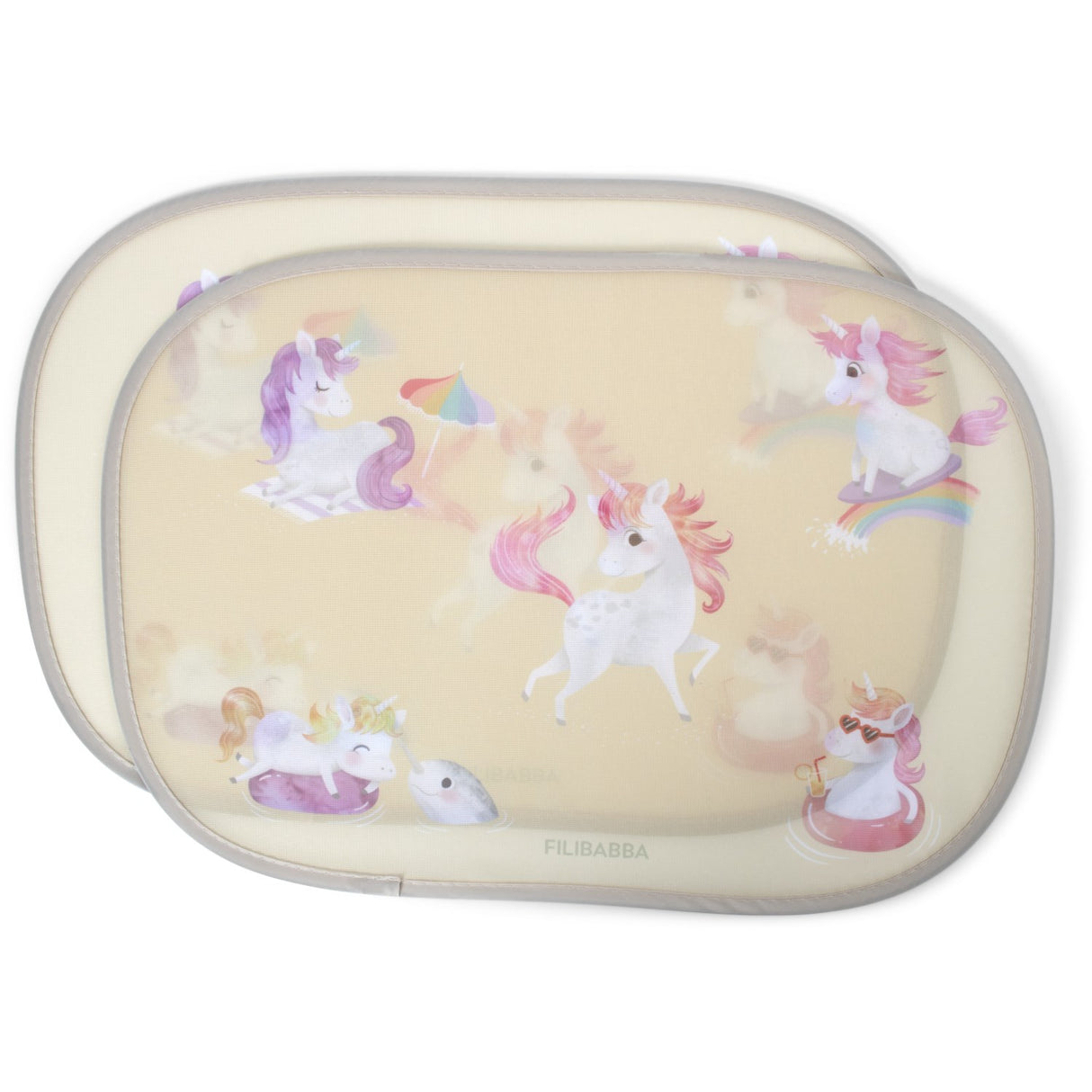 FILIBABBA Unicorn Shores Solskærme Til Bilen 2 Pack